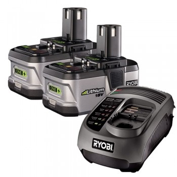 caricabatterie + 2 batterie blk1820/2 litio